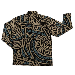 PAHOEHOE Long Sleeve Hawaiian Shirt