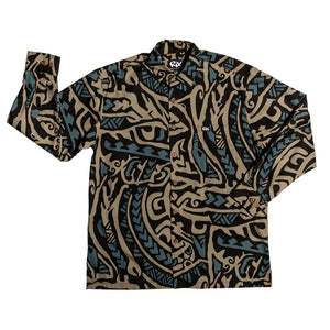 PAHOEHOE Long Sleeve Hawaiian Shirt