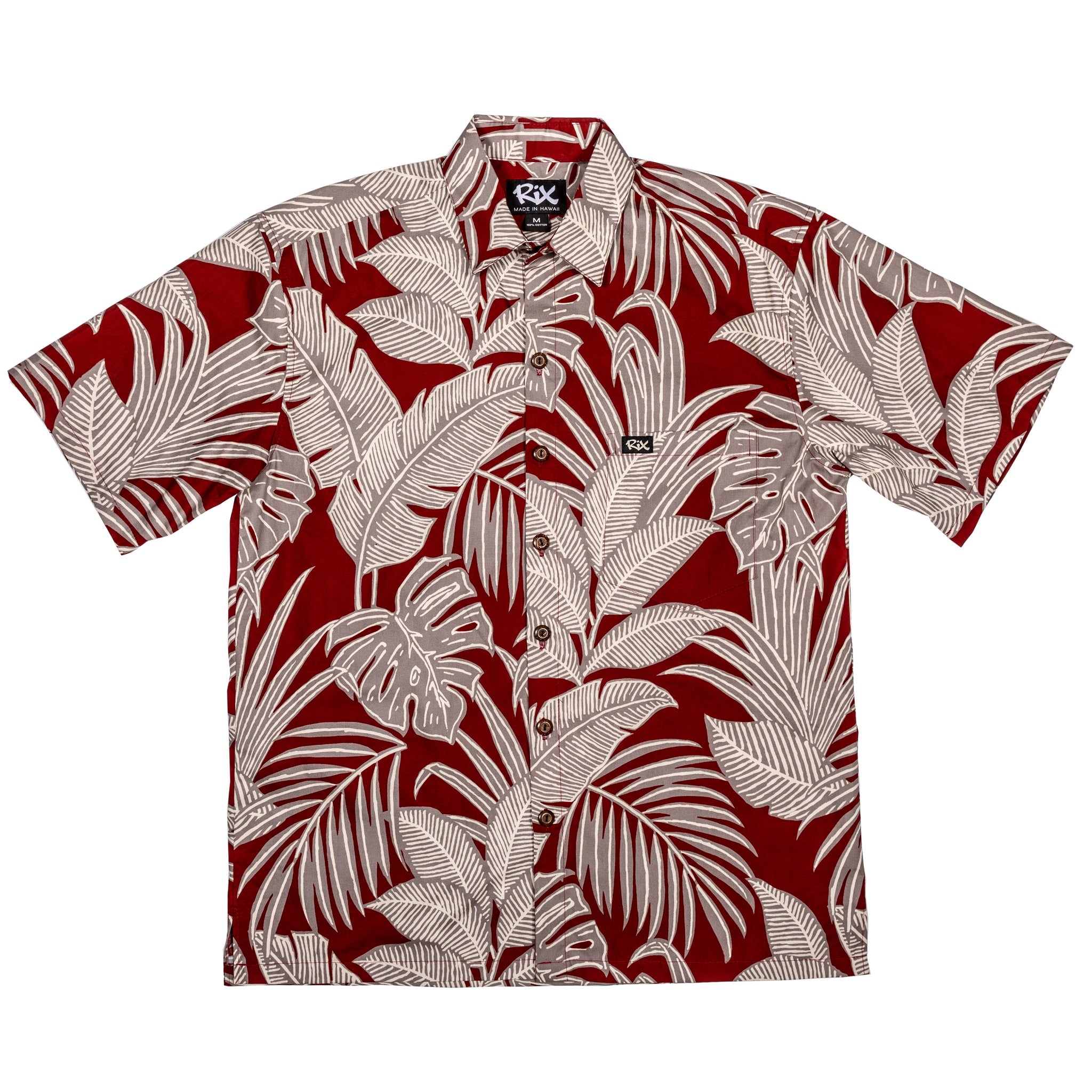 Tropical print Slim Fit Hawaiian Shirt for Men Made in Hawaii