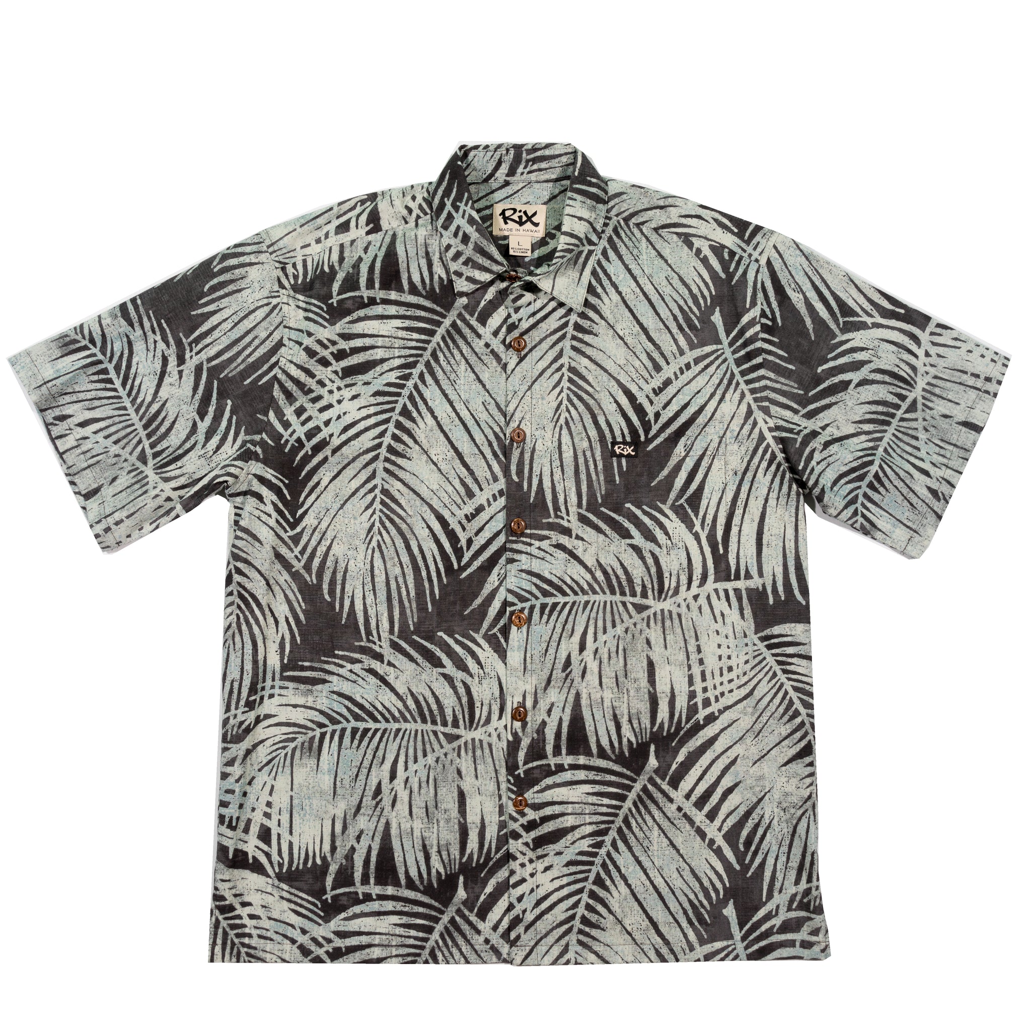 PALM LINEN Classic Fit Hawaiian Shirt - Rix Island Wear