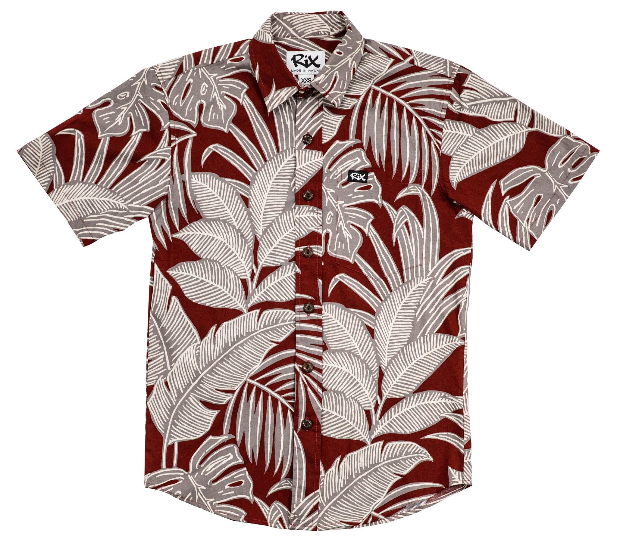 White Hibiscus Slim Fit Hawaiian Aloha Shirts for men made in