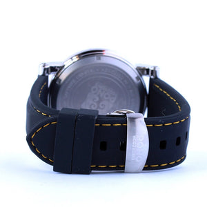 THE WATERMAN KOA WOOD WATCH (47MM, CHROME, BLUE OR BLACK SILICONE BAND)